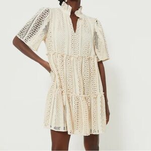 Tuckernuck sand crochet lace Crawford dress ivory size XS NWt